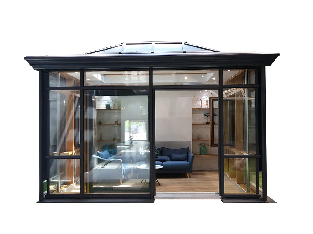 Joyfident Mediterranean series aluminum clad wood sunroom