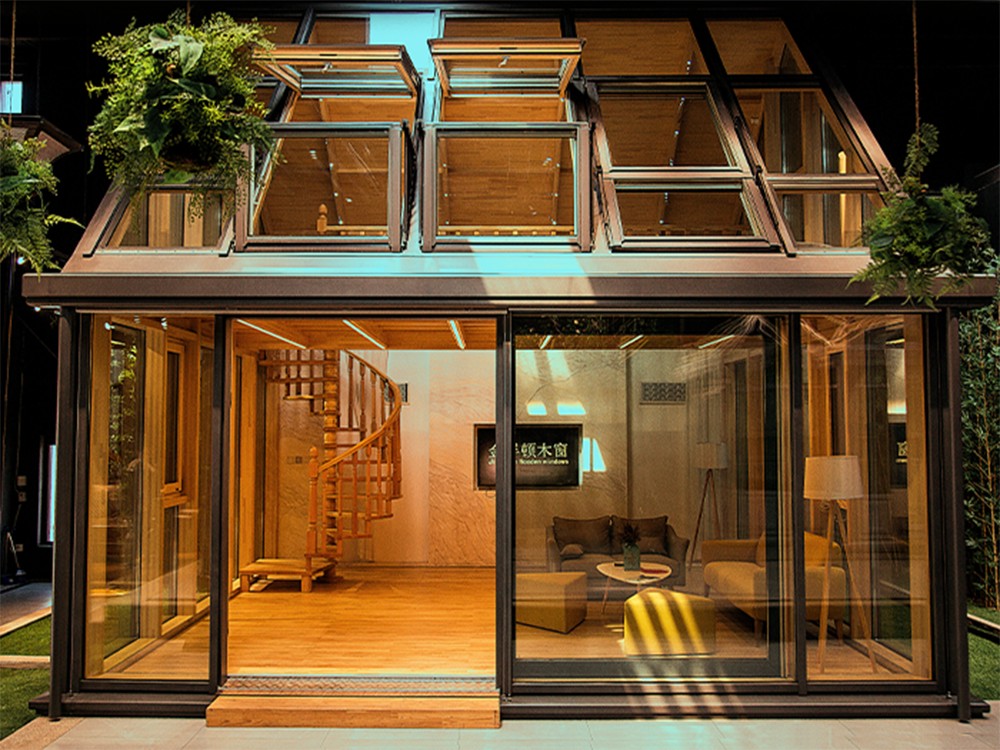 Joyfident Nordic Fashion series aluminum clad wood sunroom